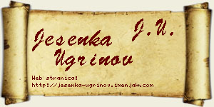 Jesenka Ugrinov vizit kartica